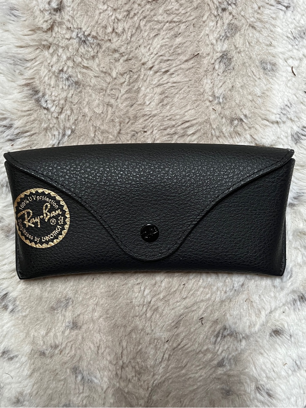 Ray-Ban Black Sunglasses Case with Gold Logo Seal